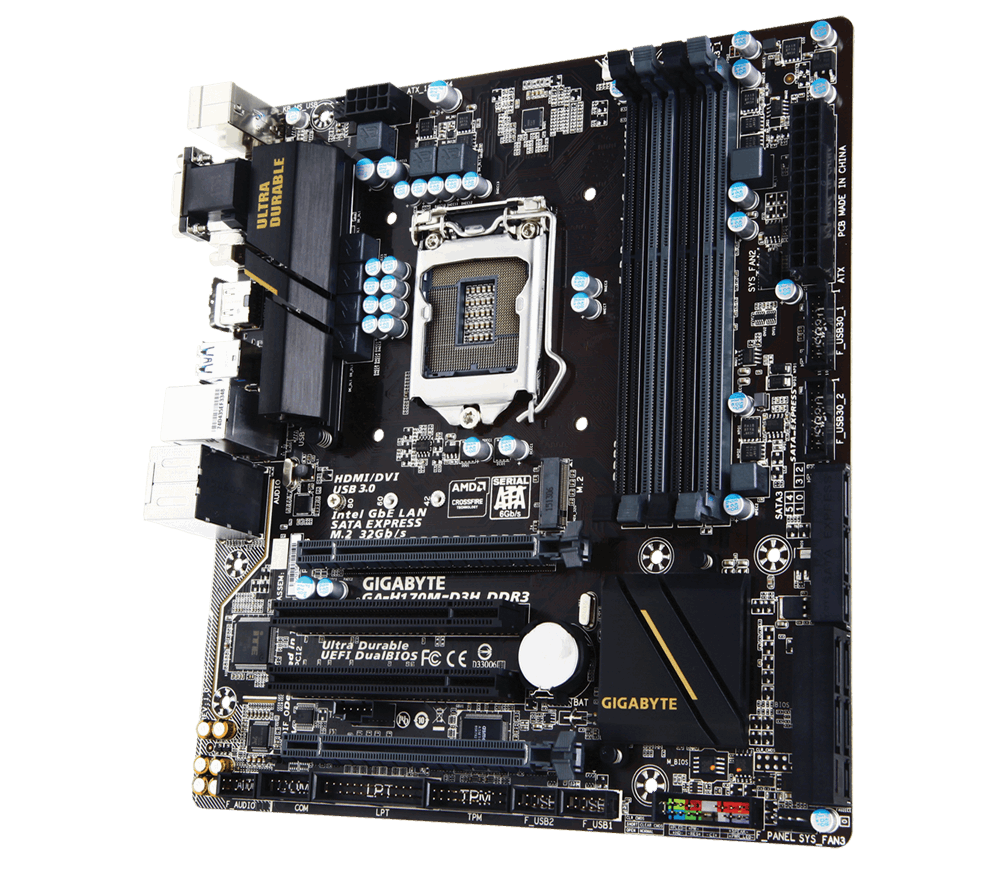 Gigabyte GA-H170M-D3H DDR3 - Motherboard Specifications On